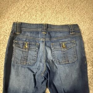 Vintage LEI Ashley Trouble Low Rise Flare Jeans – Medium Wash – Junior 9 y2k